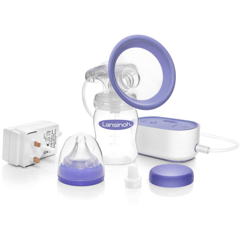 Lansinoh 2 fázisú kompakt elektromos mellszívó + 160 ml cumisüveg szettben