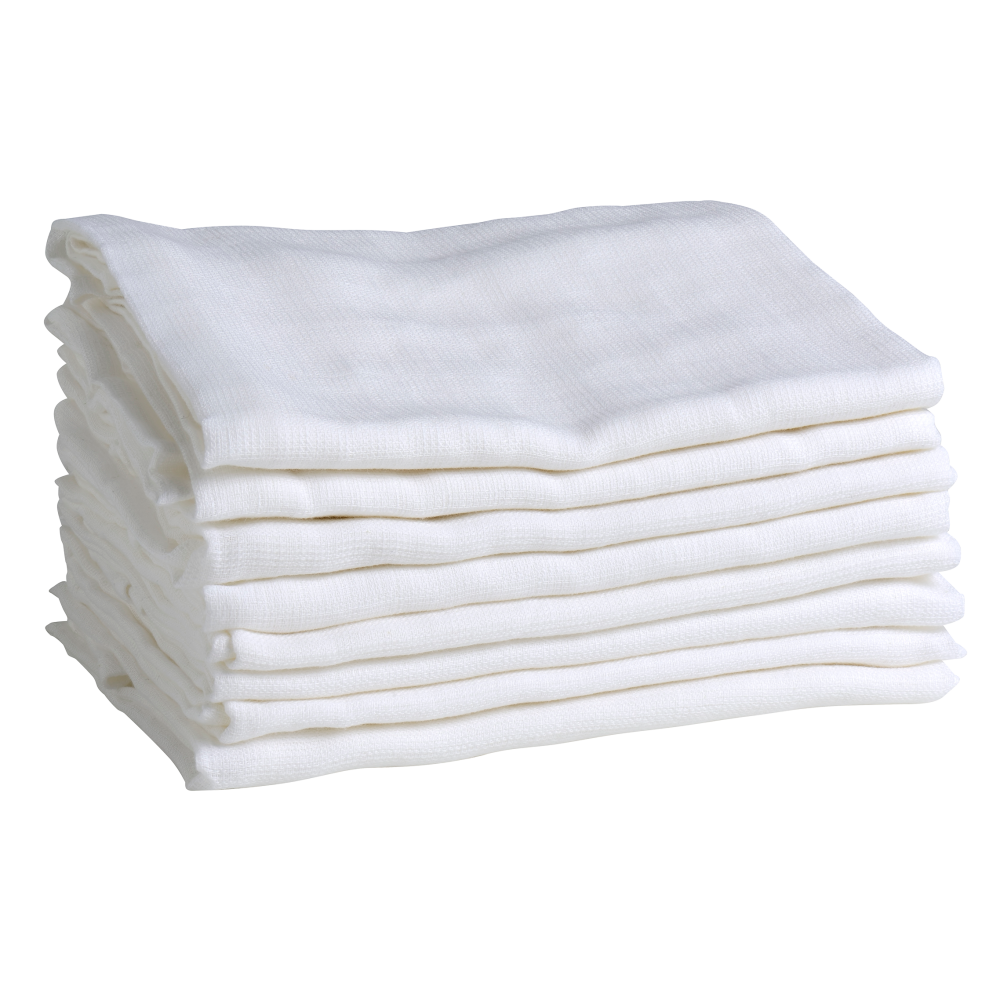 Mininor biopamut textilpelenka 70x70 cm 8 db - fehér