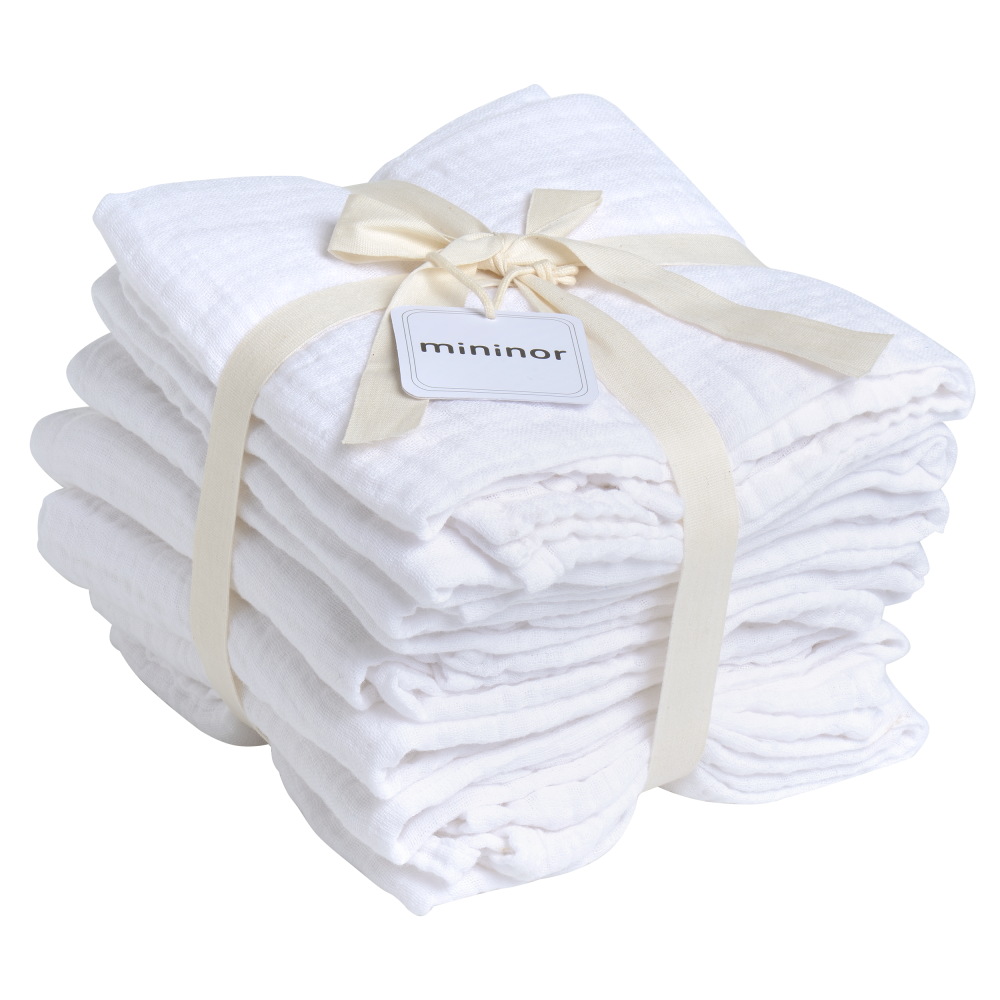 Mininor biopamut textilpelenka 70x70 cm 8 db - fehér