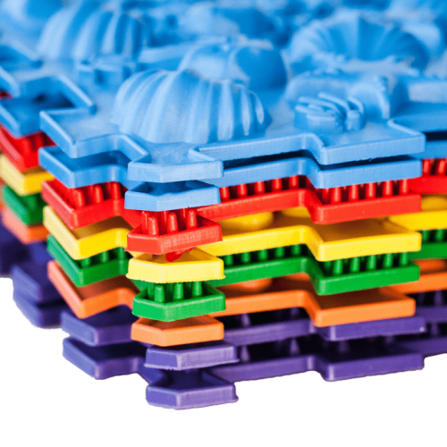 6 elemből álló "Tengerfenék" Puzzle masszázs szőnyeg