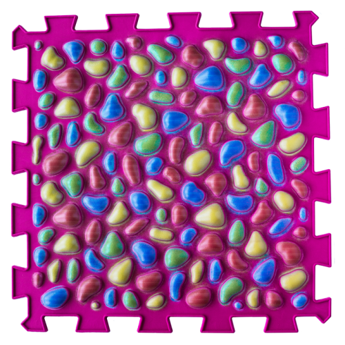 Puzzle Mix 9 elemből álló ortopédiai masszázs szőnyeg Rózsaszín