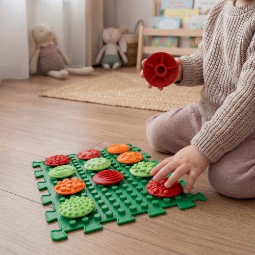 Ortek Mix Puzzle 10 elemből álló masszázs szőnyeg + „Minták” ajándékba
