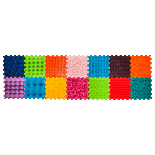 Szenzoros szőnyeg Ortek Puzzle 14 elem + 8 Háromszög