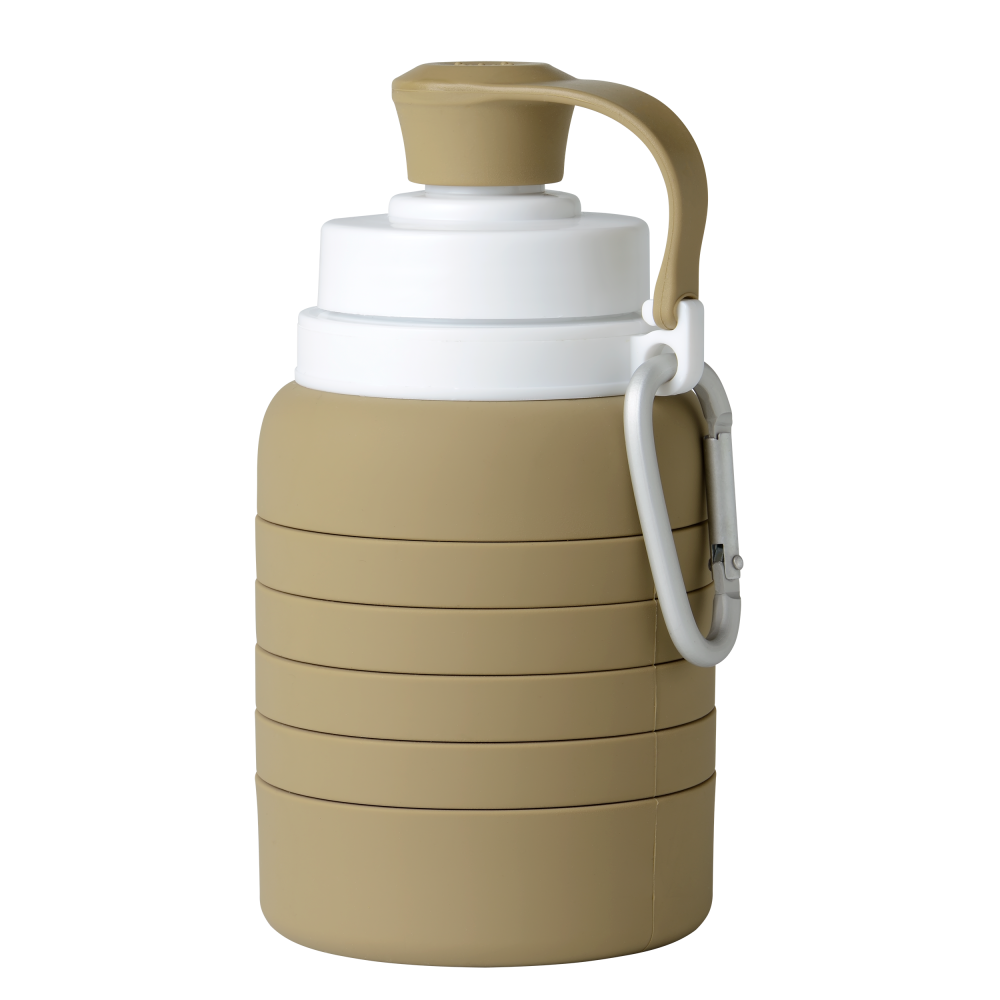 Mininor összecsukható szilikon kulacs 200/500ml (Szín: homok)