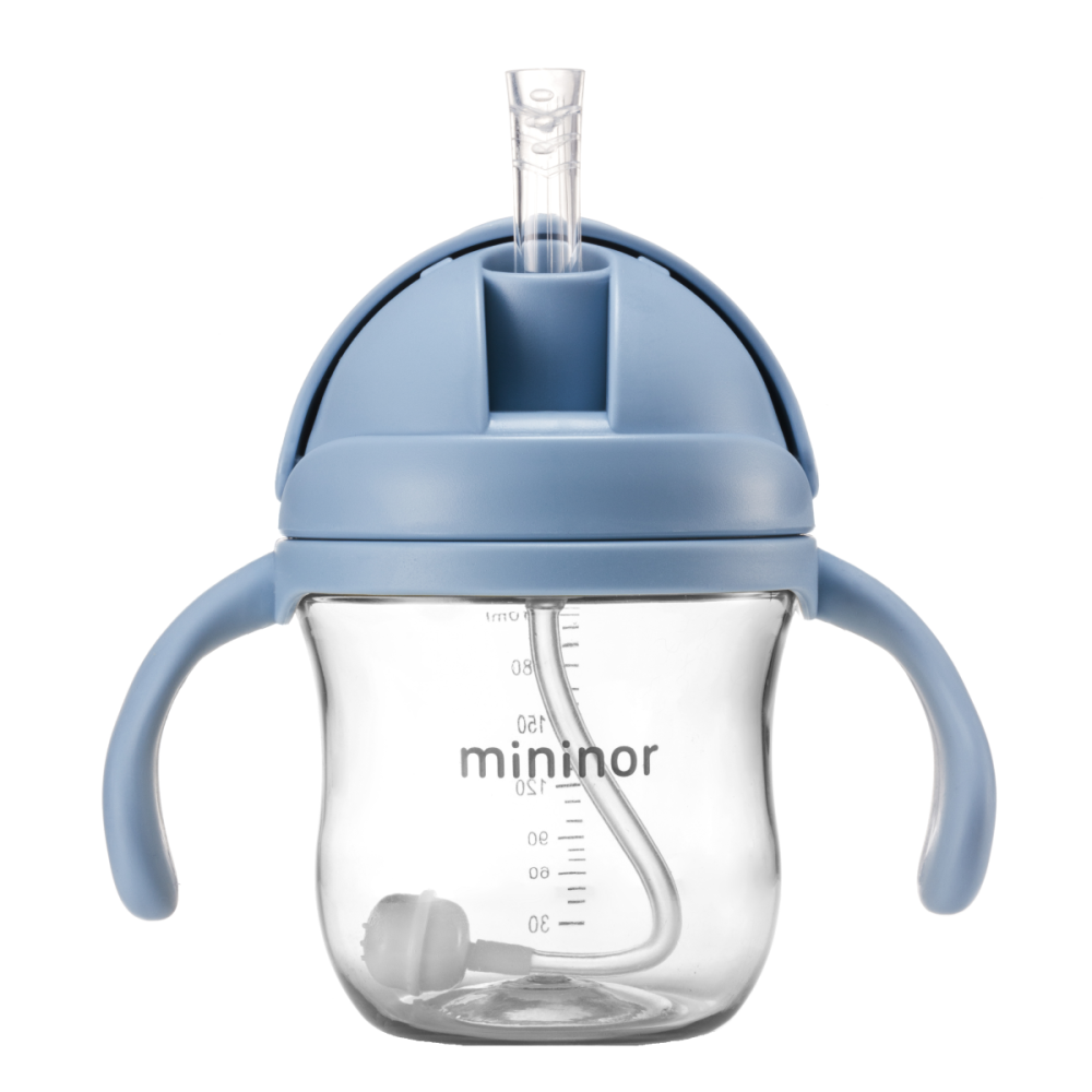 Mininor szívószálas itatópohár 220 ml (Szín: rózsaszín)