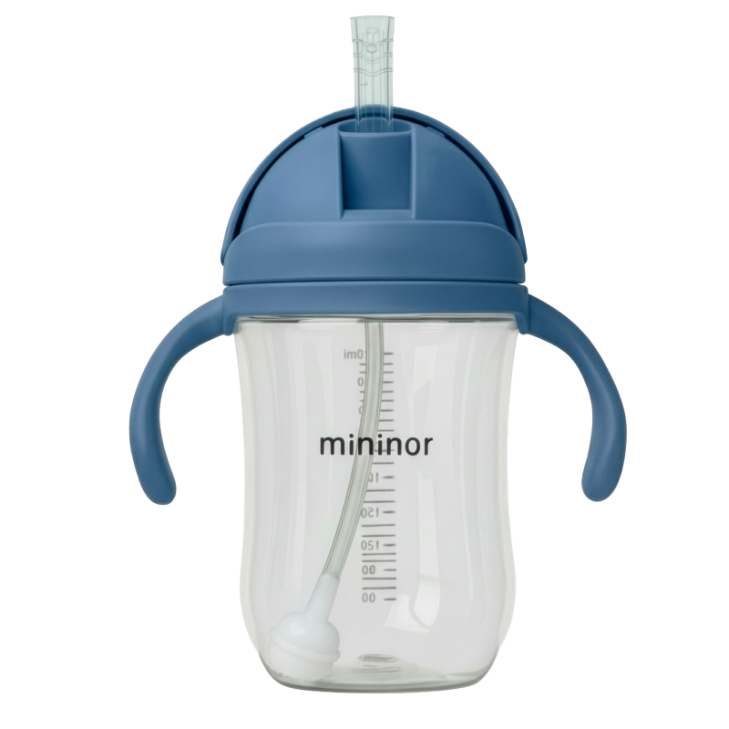 Mininor szívószálas itatópohár 330 ml (Szín: égkék)