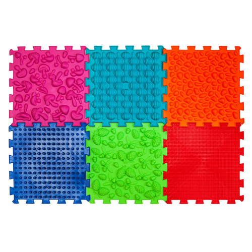 6 elemből álló Puzzle masszázs szőnyeg
