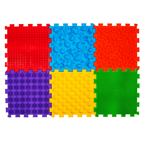 6 elemből álló "Tengerfenék" Puzzle masszázs szőnyeg