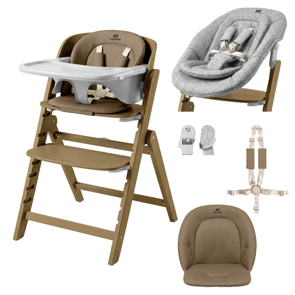 Carrello Focus 3 az 1-ben etetőszék és pihenőszék – Sahara Beige (CRL-16801)