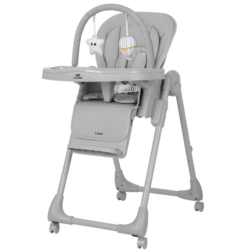 Carrello Lotus multifunkciós etetőszék és pihenőszék – Alba Grey (CRL-12101)