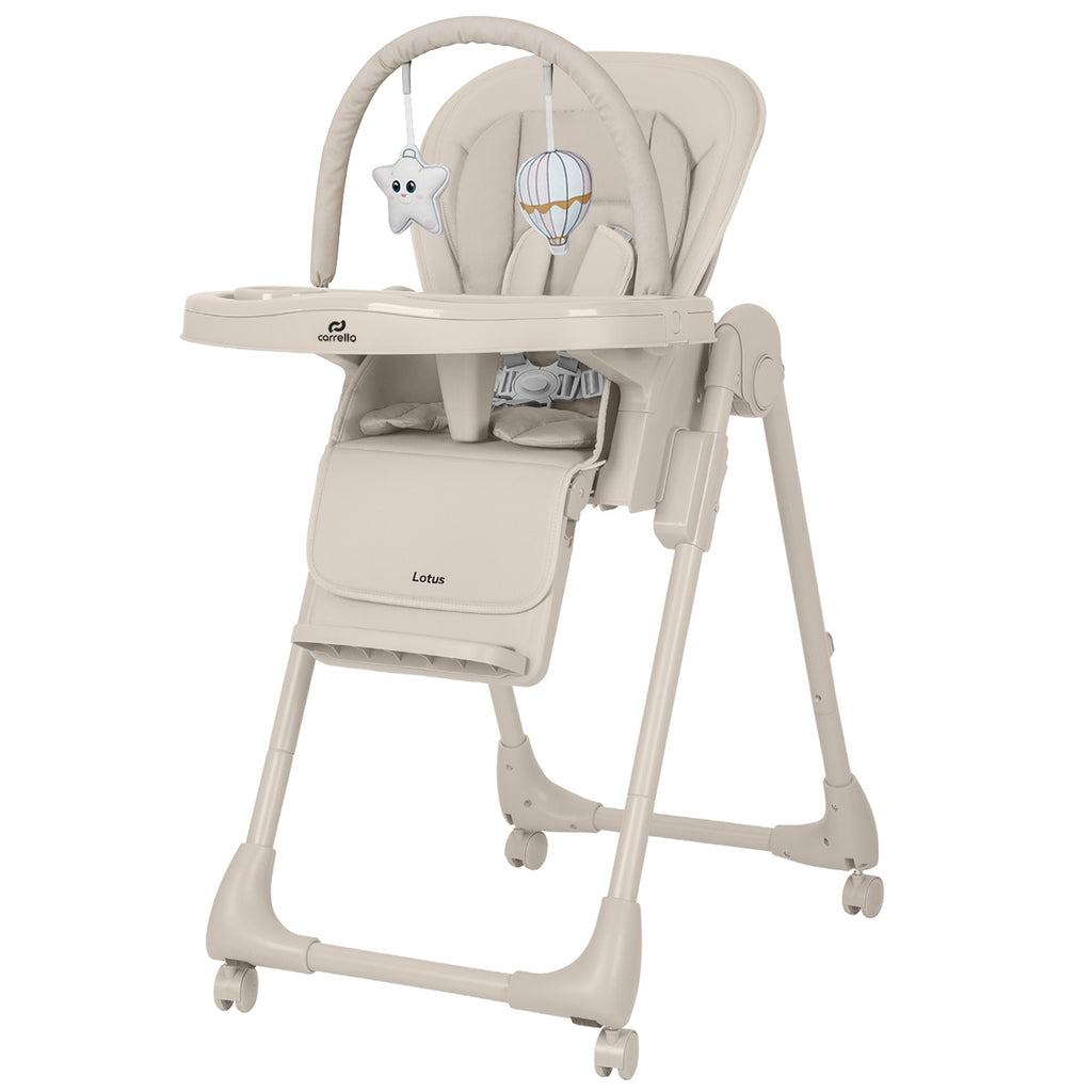 Carrello Lotus multifunkciós etetőszék és pihenőszék – Dune Beige (CRL-12101)