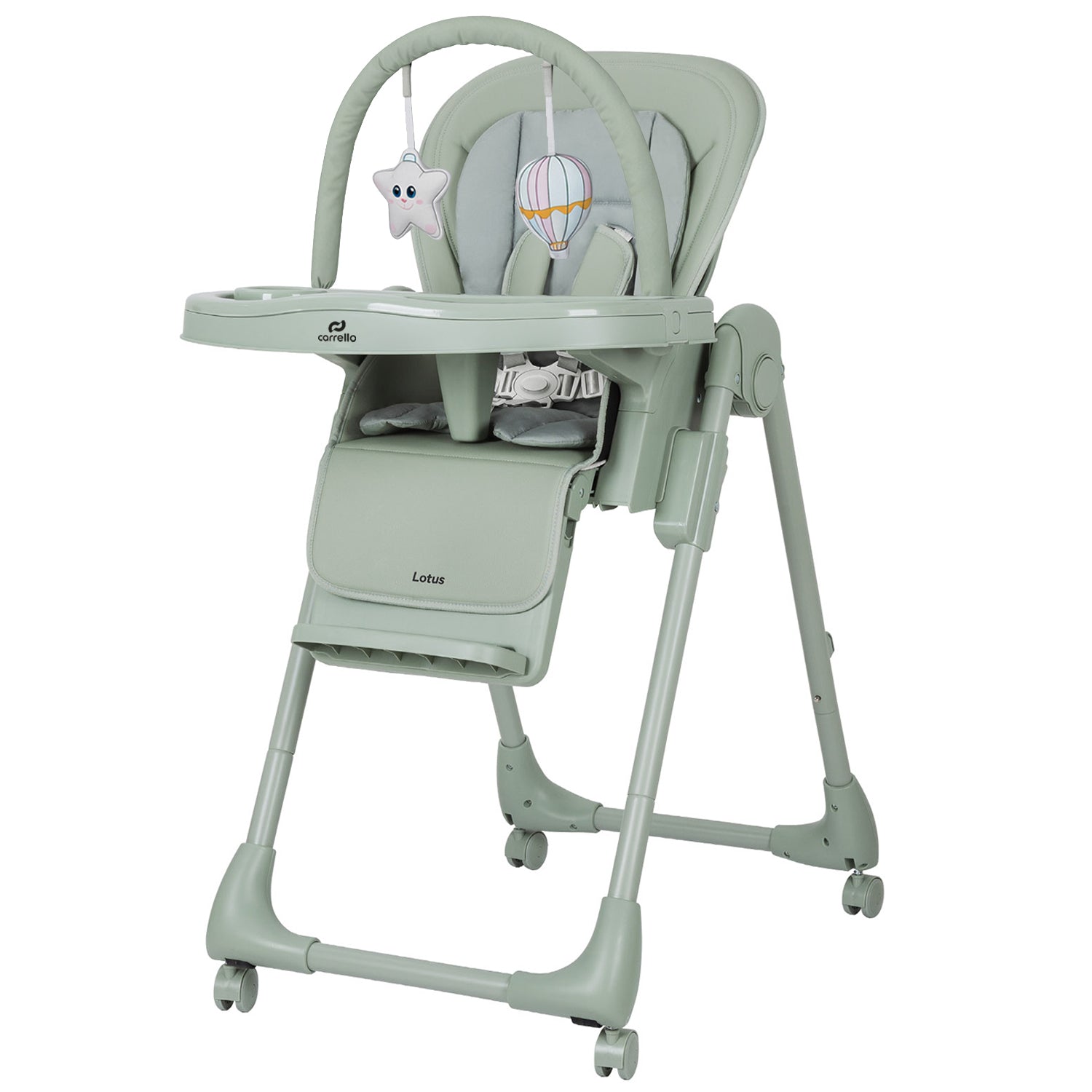 Carrello Lotus multifunkciós etetőszék és pihenőszék – Noa Green (CRL-12101)