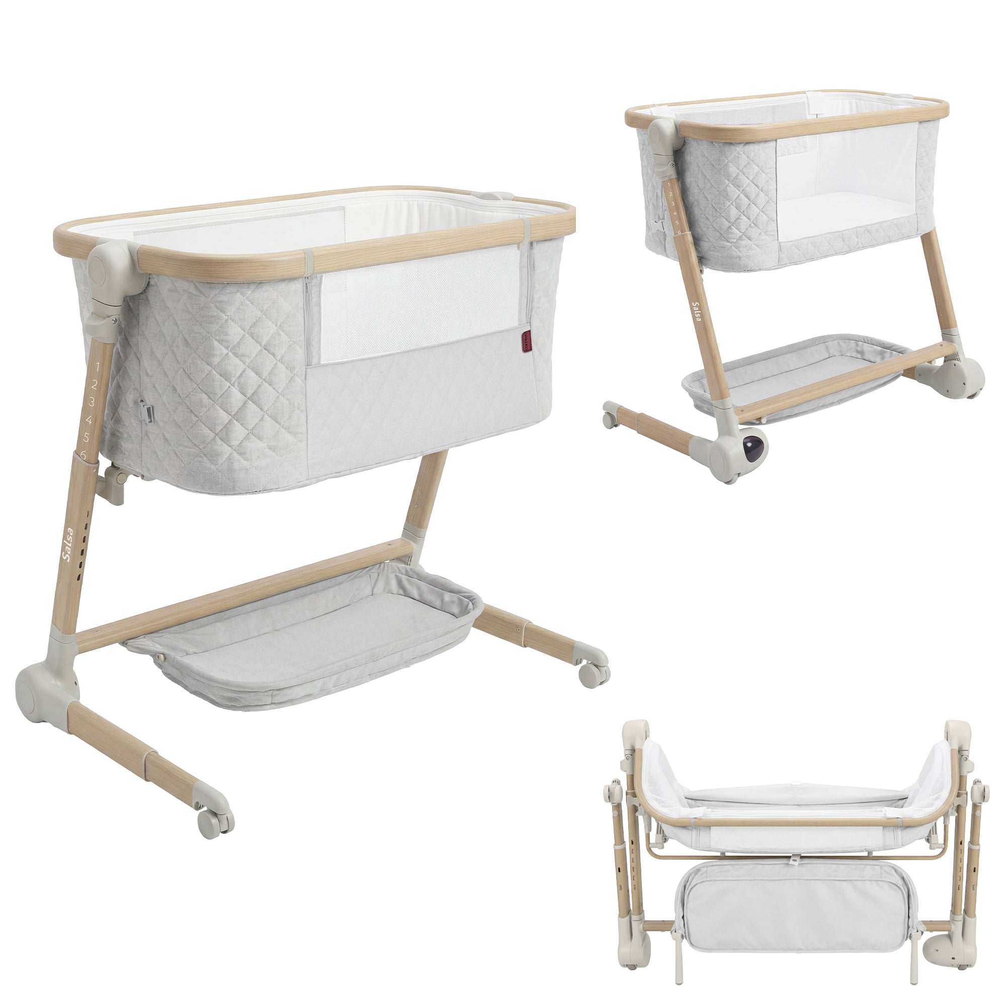 Carrello Salsa Elektromos Bölcső és Babaöböl – Velora Grey (CRL-16507)