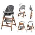 Carrello Ergo 4 az 1-ben etetőszék és tanulótorony (0-110 kg) - Night Grey (CRL-16701)