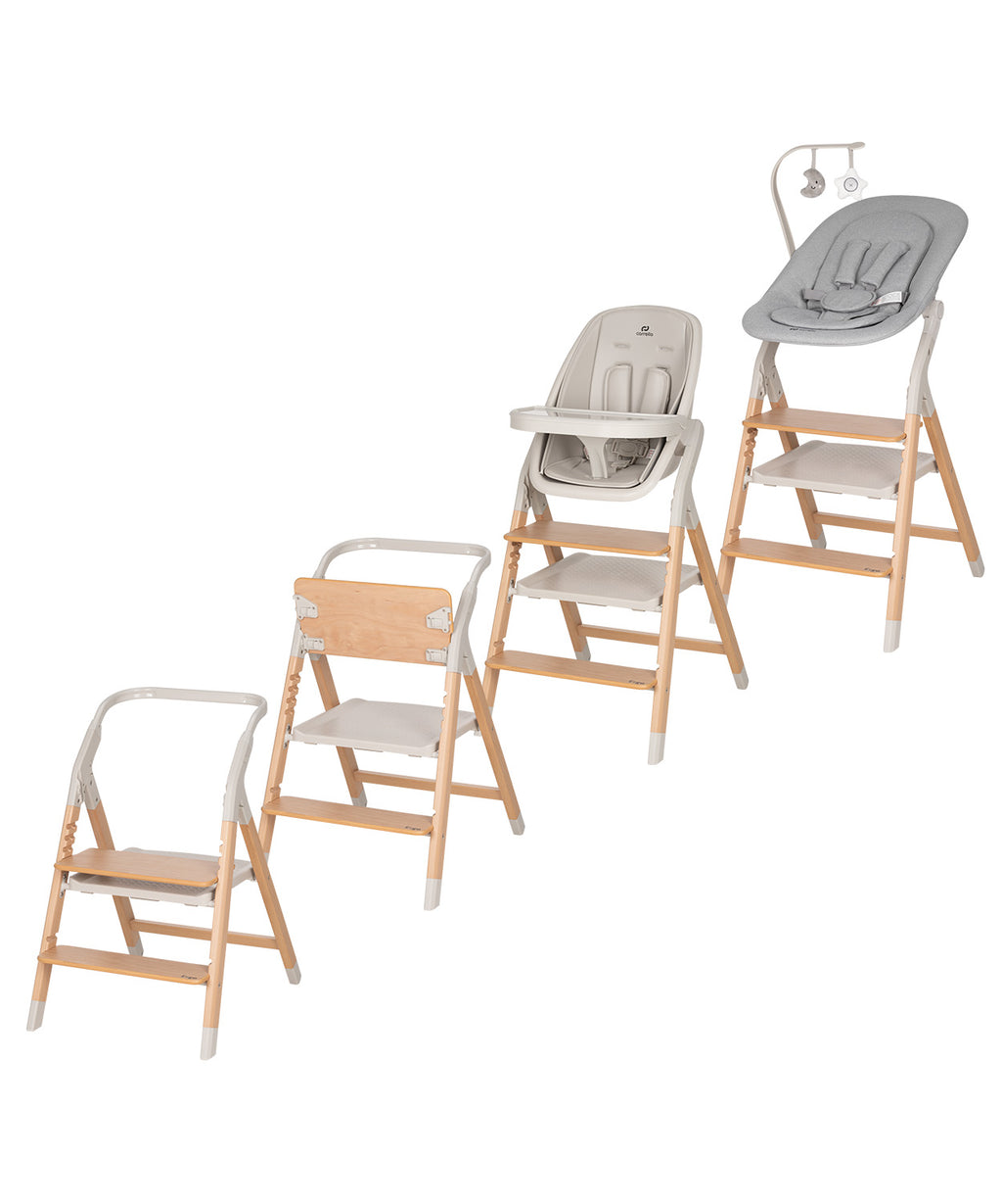 Carrello Ergo 4 az 1-ben etetőszék és tanulótorony (0-110 kg) - Linen Beige (CRL-16701)