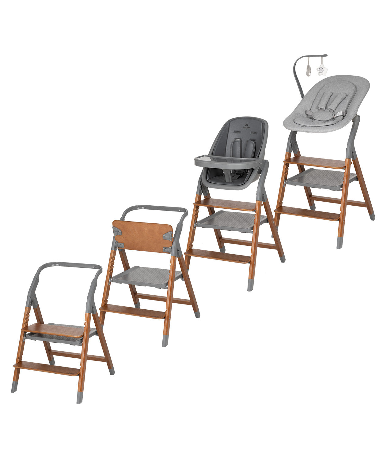 Carrello Ergo 4 az 1-ben etetőszék és tanulótorony (0-110 kg) - Night Grey (CRL-16701)