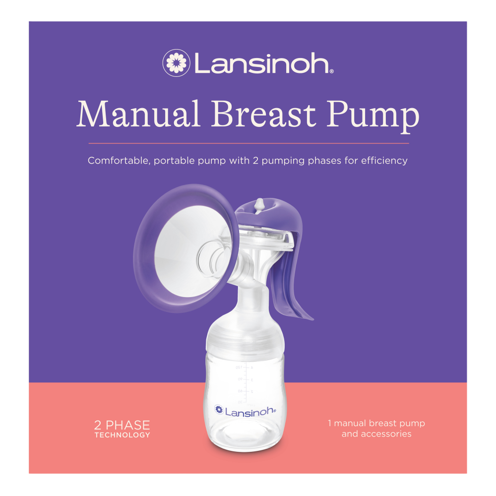 Lansinoh 2 fázisú kézi mellszívó + Lansinoh 160 ml-es cumisüveg szett