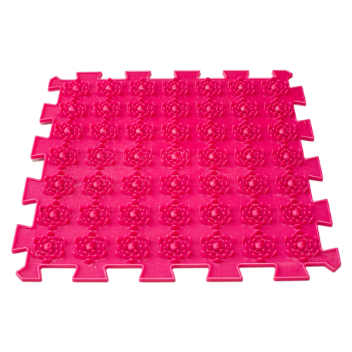 6 elemből álló Puzzle masszázs szőnyeg Rózsaszín gomba
