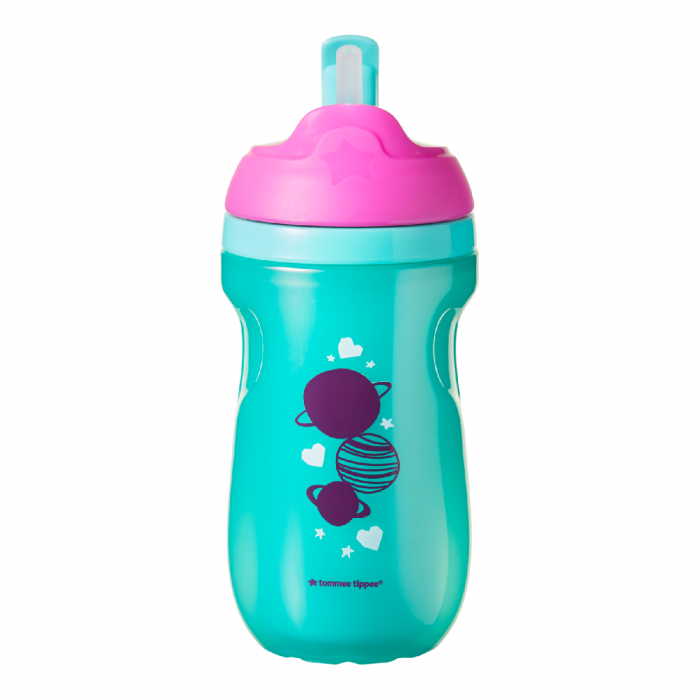 Tommee Tippee Girl szívószálas itatópohár 260 ml, 12 hó+ – Lányos