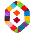 Szenzoros szőnyeg Ortek Puzzle 14 elem + 8 Háromszög