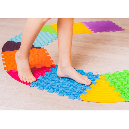 Szenzoros szőnyeg Ortek Puzzle 14 elem + 8 Háromszög