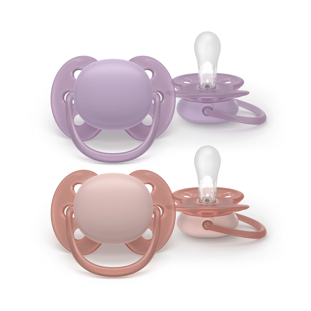 Philips Avent SCF091/43 Ultra Soft cumi 6–18 hó – Lila és Rózsaszín (2 db)