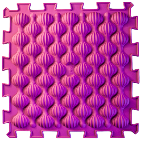 6 elemből álló Puzzle masszázs szőnyeg Rózsaszín gomba