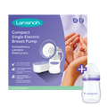 Lansinoh 2 fázisú kompakt elektromos mellszívó + 160 ml cumisüveg szettben