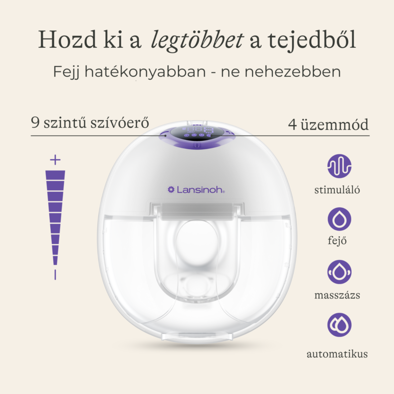 Lansinoh hordható mellszívó 4 fázisú - egyes