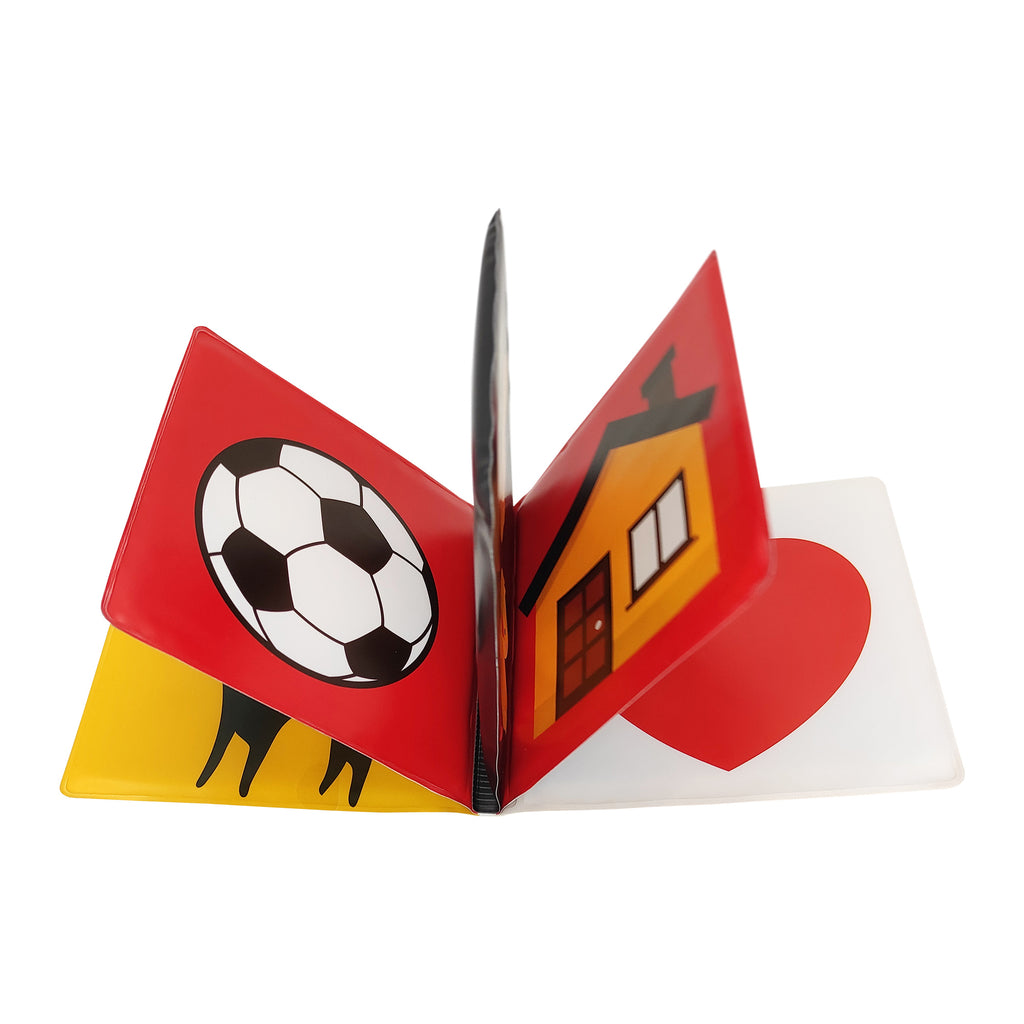 AKUKU First Book puha sípoló fürdőkönyv – 12 × 12 cm