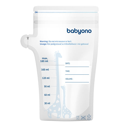 BabyOno anyatejtároló és fagyasztó tasak 180 ml – 30 db