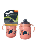 Tommee Tippee Superstar itatópohár fogantyúval, cseppmentes, 300 ml, 6 hó+ – Rózsaszín