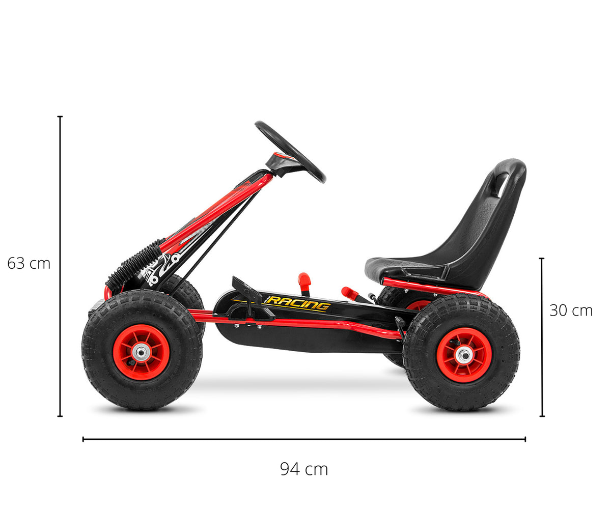 MILLY MALLY Thor pedálos gokart – Piros