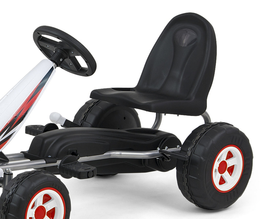 MILLY MALLY Viper pedálos gokart állítható üléssel – Fehér