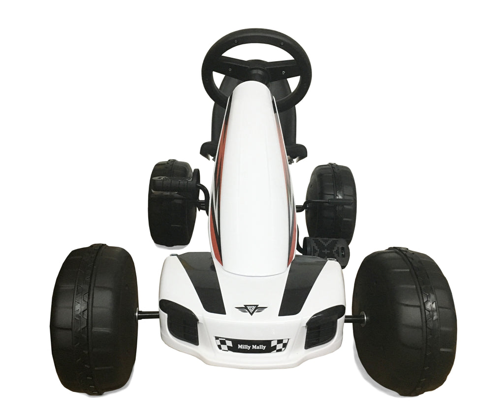 MILLY MALLY Viper pedálos gokart állítható üléssel – Fehér