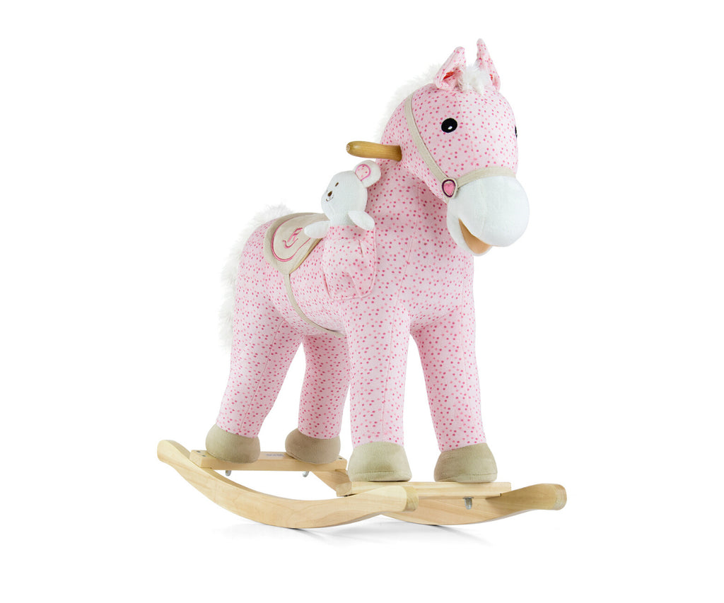 MILLY MALLY Pony interaktív plüss hintaló macival – Rózsaszín