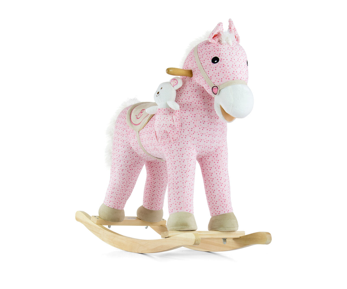 MILLY MALLY Pony interaktív plüss hintaló macival – Rózsaszín