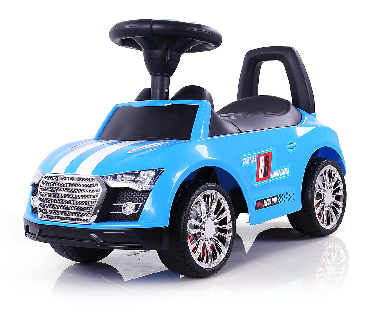 Milly Mally Racer sportautó bébitaxi zenélő kormánnyal – Blue