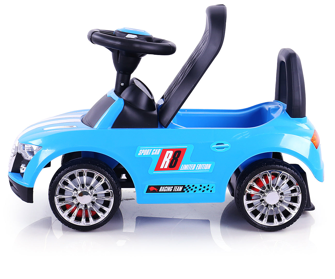 Milly Mally Racer sportautó bébitaxi zenélő kormánnyal – Blue