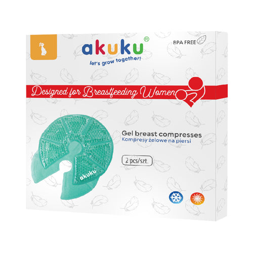 AKUKU melegíthető és hűthető gél mellpárna – 2 db
