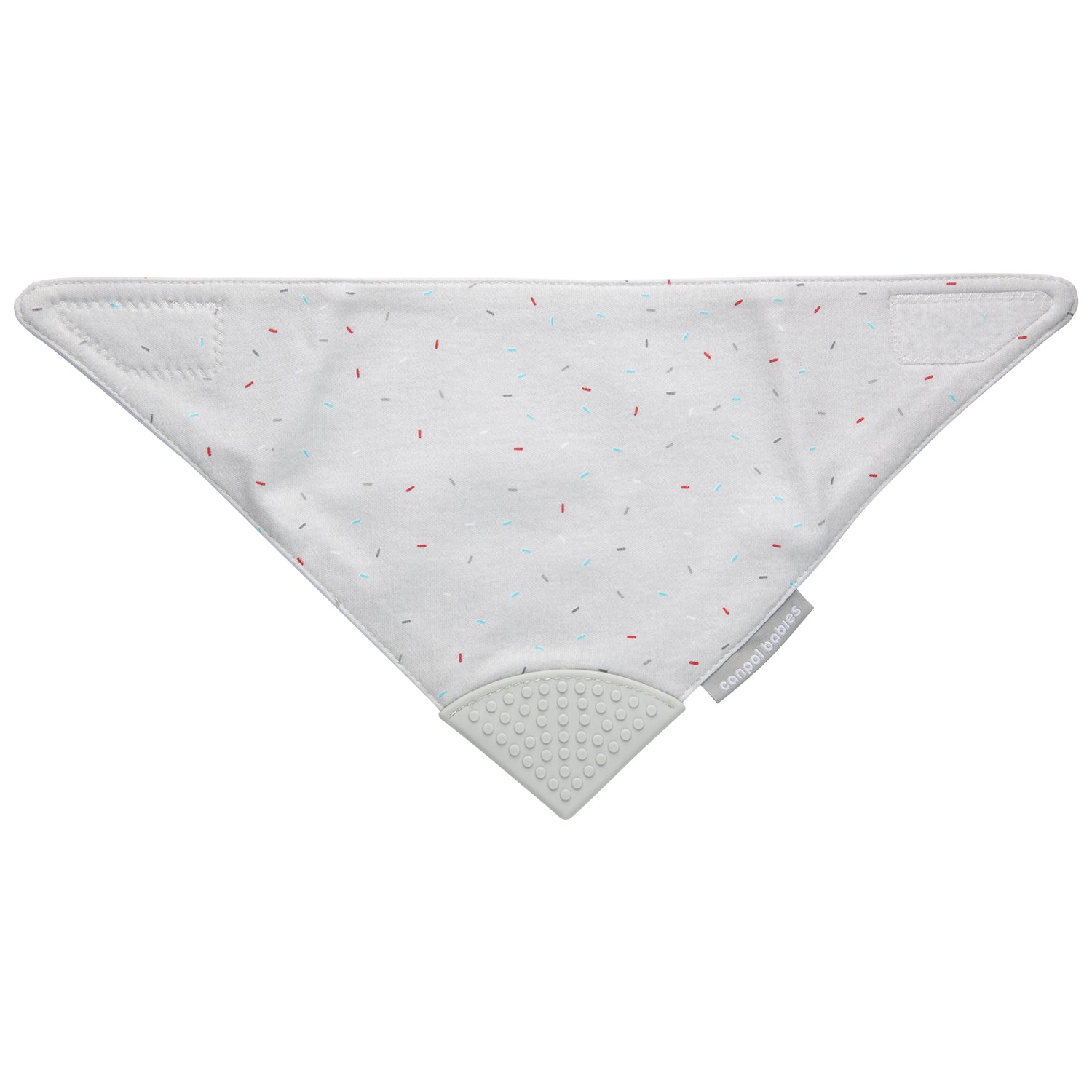 Canpol babies előke textil rágókával szürke