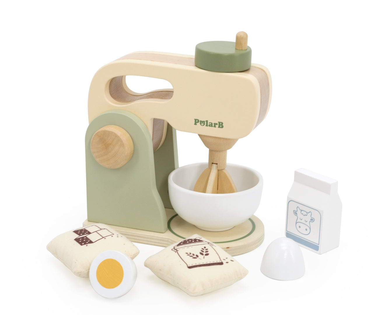 Viga PolarB fa játék mixer – zöld