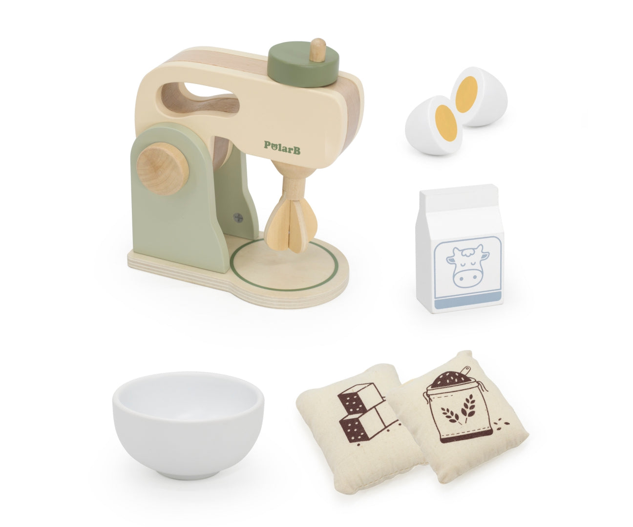 Viga PolarB fa játék mixer – zöld