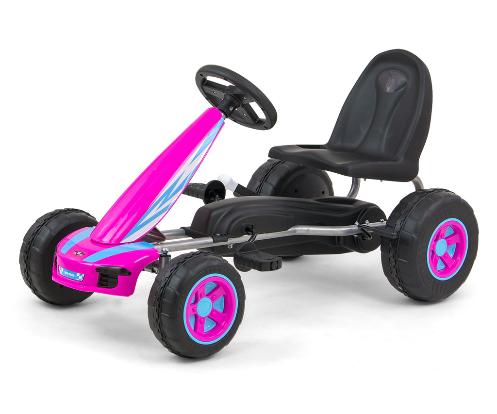 MILLY MALLY Viper pedálos gokart állítható üléssel – Rózsaszín