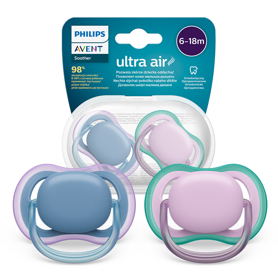 Philips Avent SCF085/34 Ultra Air cumi 6–18 hó – Sötétkék és Lila (2 db)