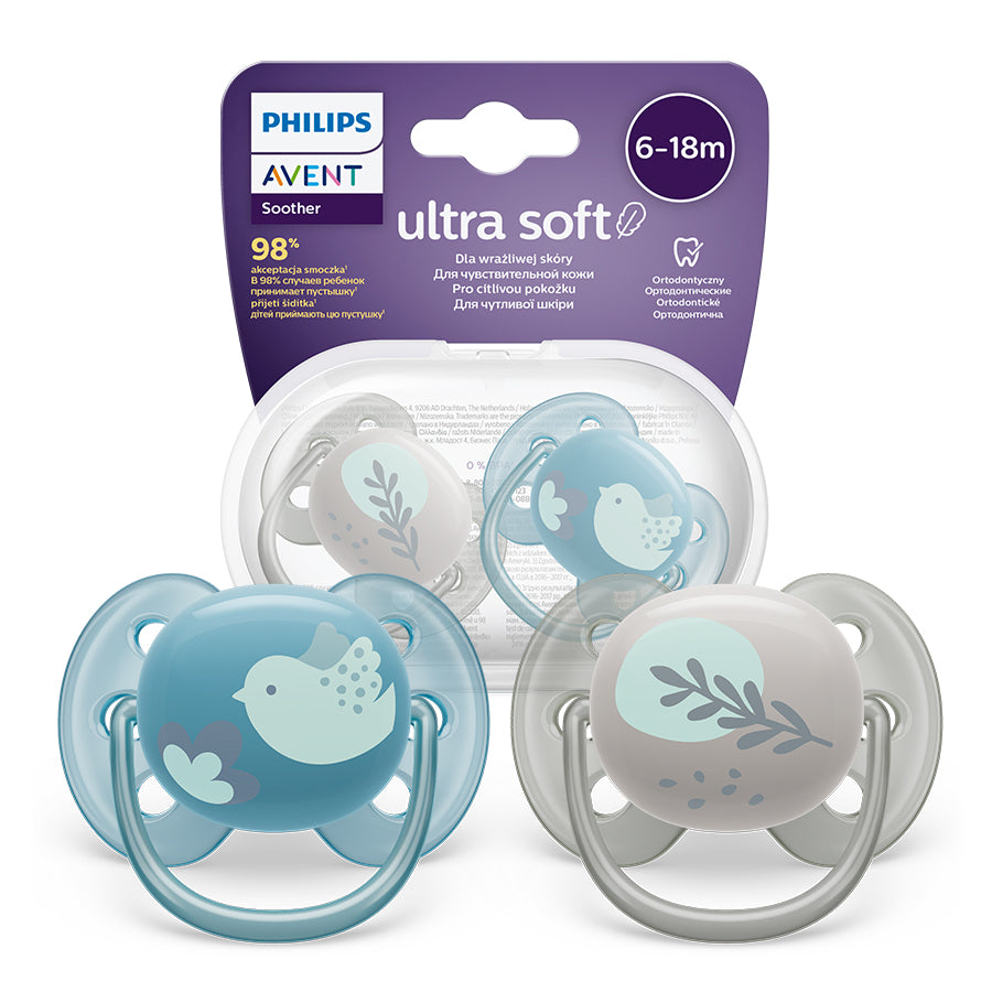 Philips Avent SCF091/15 Ultra Soft cumi 6–18 hó – Ágacska és Madárka (2 db)