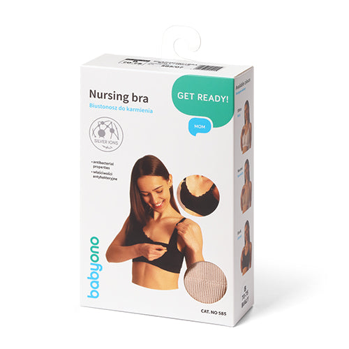 BabyOno Skin Protect varrásmentes szoptatós melltartó B70–75 – fehér