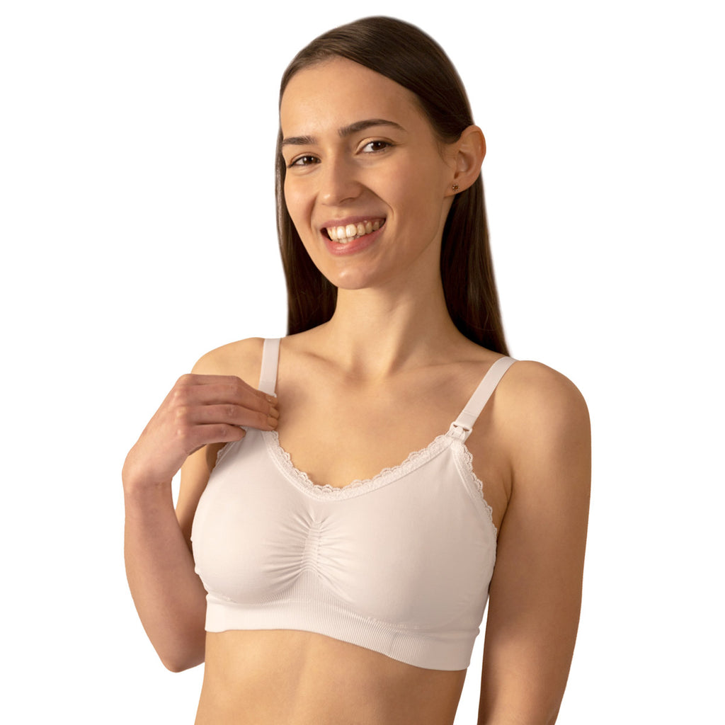 BabyOno Skin Protect varrásmentes szoptatós melltartó E80–85 – fehér