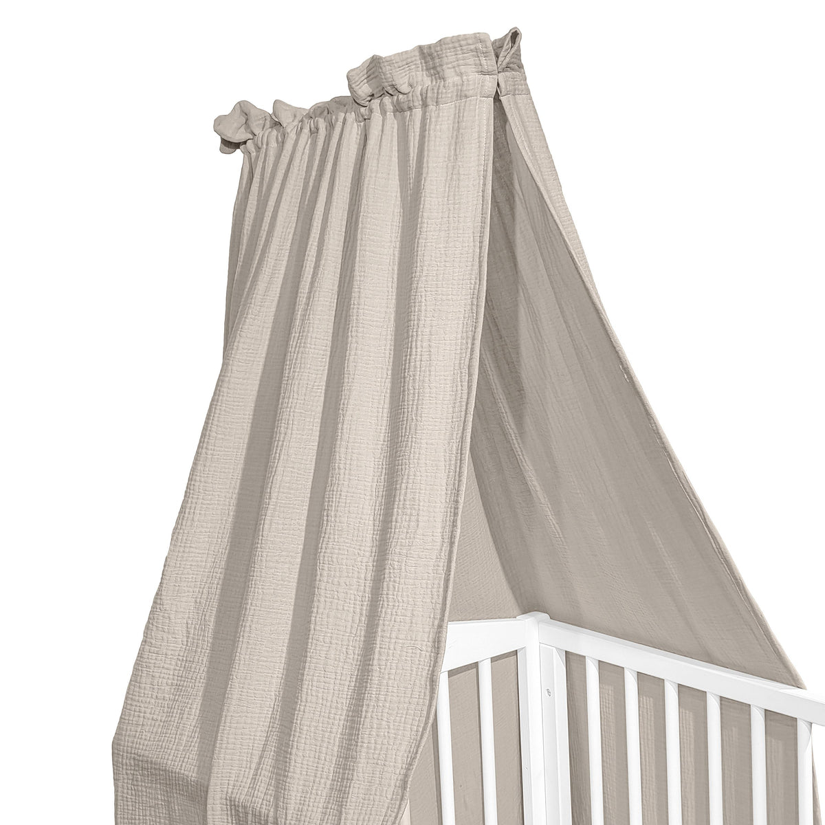 ALBERO MIO Cotton Color muszlin baldachin kiságyhoz – Bézs- 150×200 cm