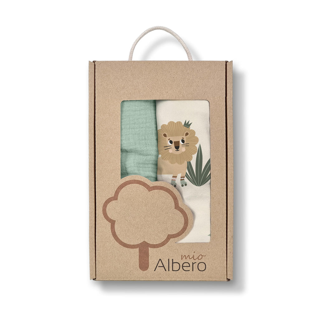 ALBERO MIO gumis lepedő mózeskosárba 2 db – Trópusi játék – 80x35 cm